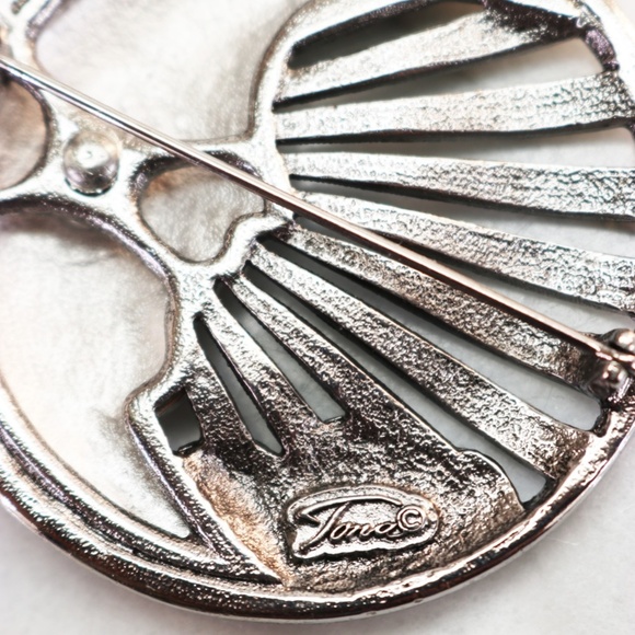 Tona Crescent Moon in Marcasite & Brushed Silver - Picture 6 of 13